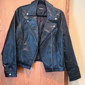 Express Women's Classic Black Leather Jacket